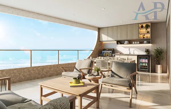 Apartamento Frente Mar e Futuro Pier Turístico da Aviação em Praia Grande