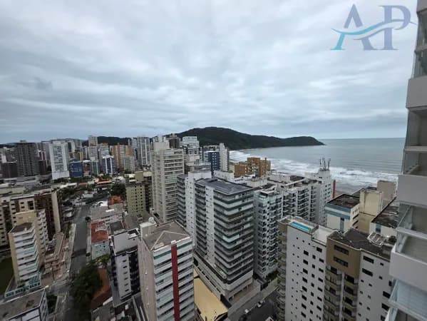 Apartamento em Praia Grande no Canto do Forte Vista Mar