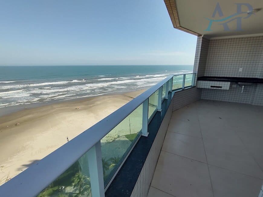 Apartamento em Praia Grande com 3 Dormitórios Frente Mar