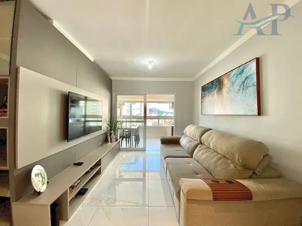 Apartamento na Guilhermina em Praia Grande com 3 Dormitórios