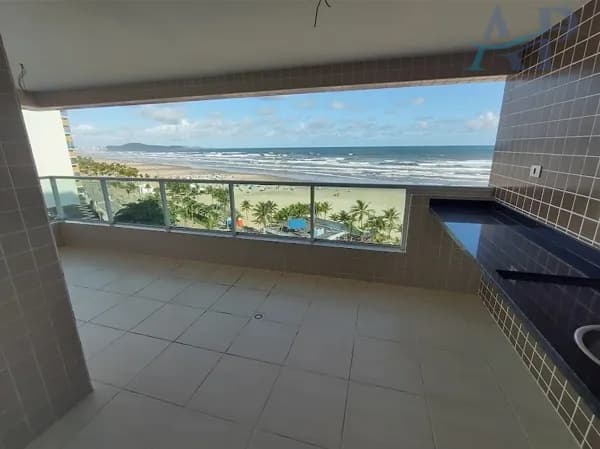 Apartamento Frente Mar com 3 Dormitórios em Praia Grande