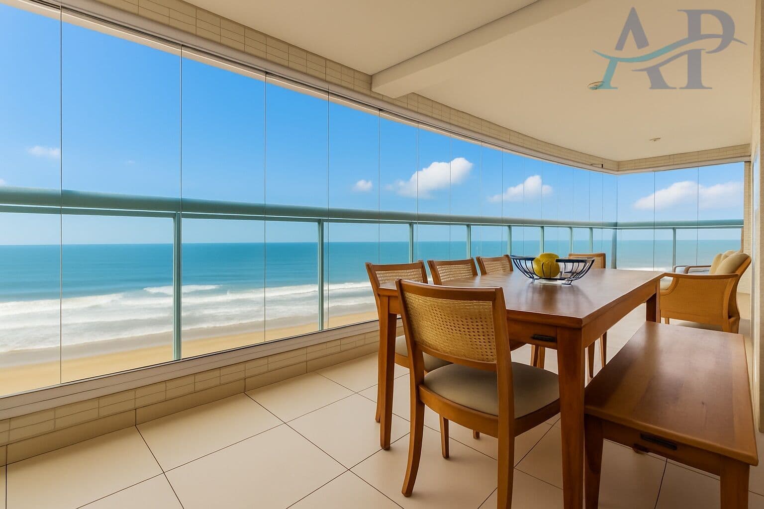 Apartamento no Boqueirão em Praia Grande Frente Mar