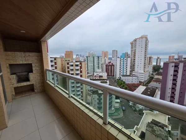 Apartamento Vista Mar na Guilhermina em Praia Grande com 2 Dormitórios