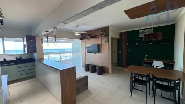 Apartamento Frente Mar no Maracanã em Praia Grande com 2 Dormitórios