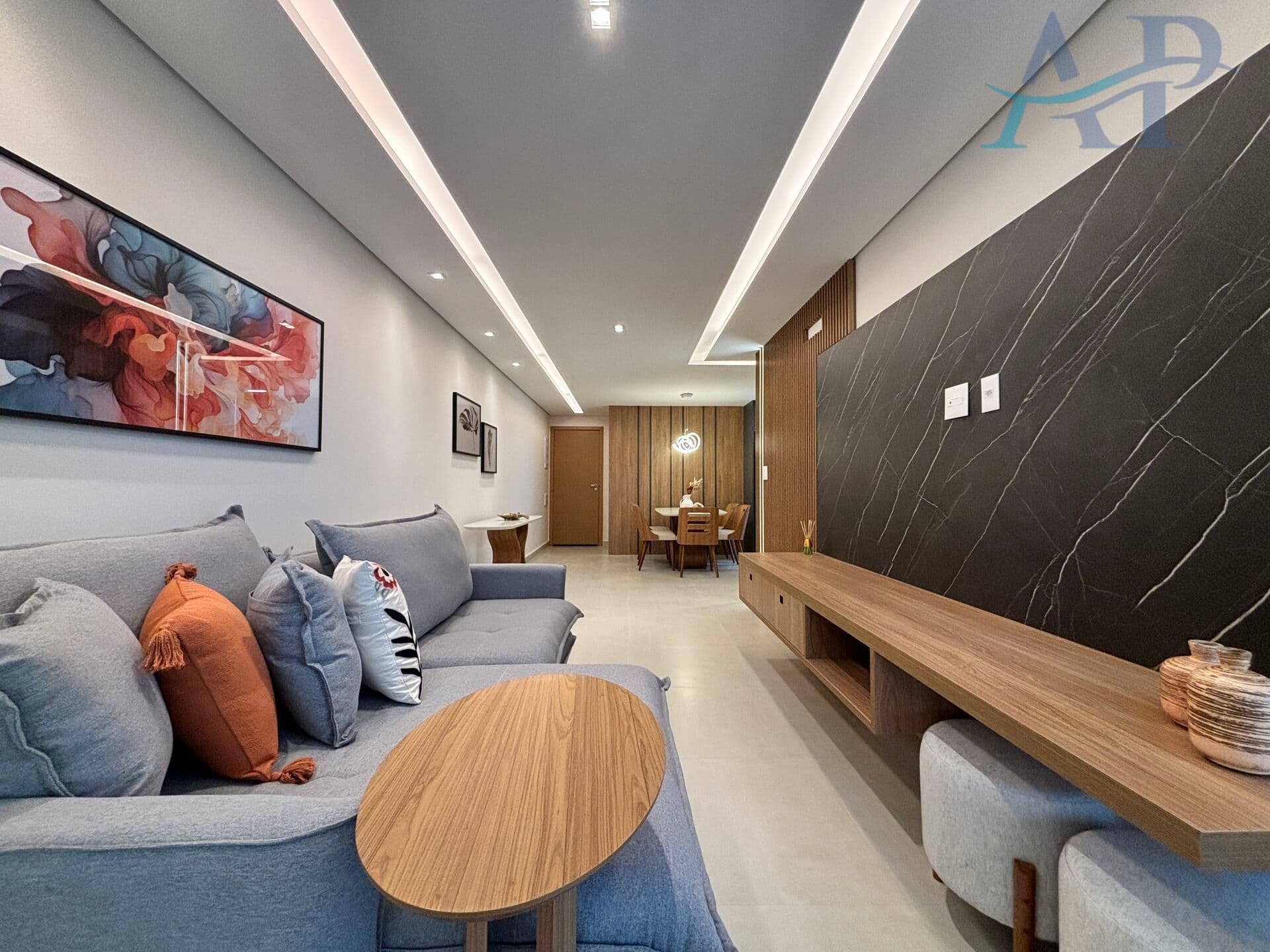 Apartamento Mobiliado e Decorado com Parcelamento Direto na Guilhermina em Praia Grande
