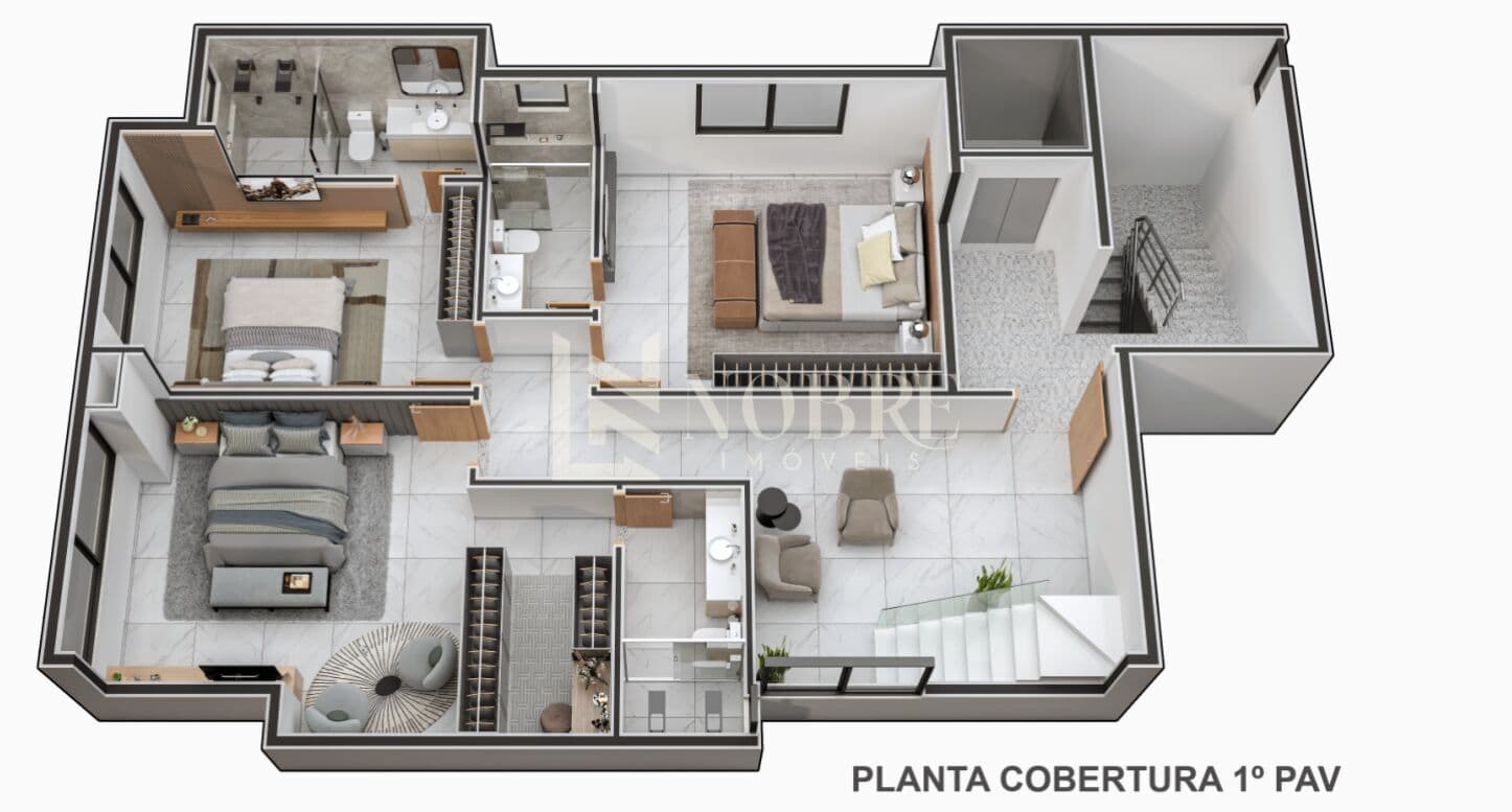 Cobertura Duplex com 3 Quartos, Piscina Privativa e Área Gourmet