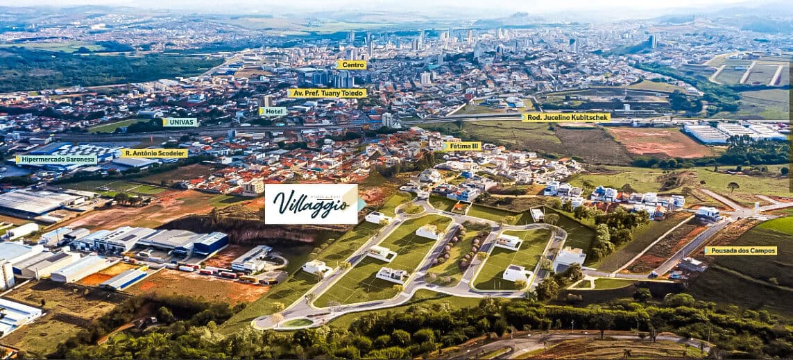 Terreno com excelente topografia em condomínio fechado - Villaggio Pouso Alegre