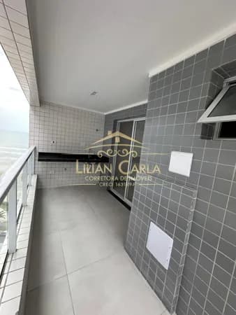 Apartamento à venda em Praia Grande com 1 dorm e Varanda vista mar por R$ 360 mil!