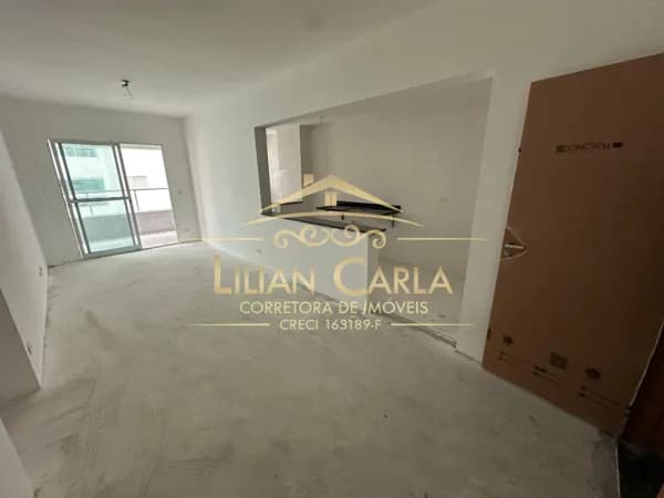 Apartamento à venda em Praia Grande com 2 dorm, 1 suíte, sacada com vista mar por R$ 475 mil
