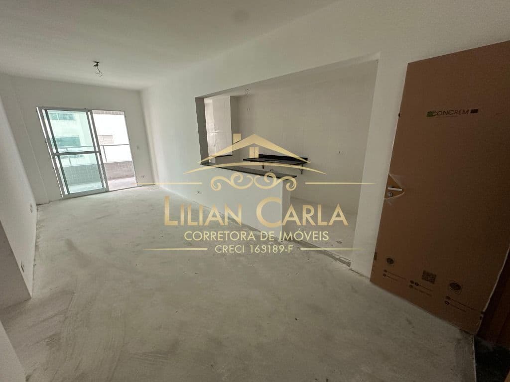 Apartamento à venda em Praia Grande com 2 dorm, 1 suíte, sacada com vista mar por R$ 475 mil