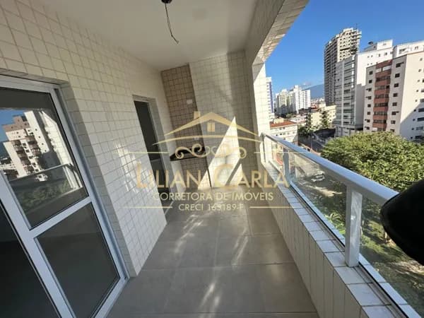 Apartamento à venda em Praia Grande - Aviação com 1 dorm, 1 wc, sacada gourmet por R$ 340 mil