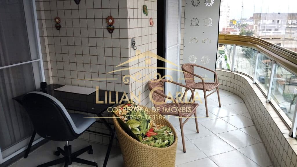 Apartamento à venda em Praia Grande com 2 dorm, 1 suíte e sacada gourmet por R$ 615 mil