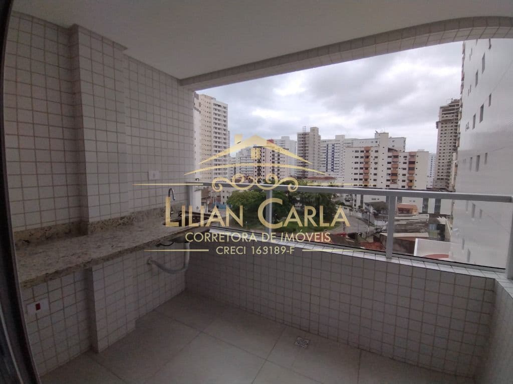 Apartamento à venda em Praia Grande - Aviação com 1 dorm, 1 wc social e sacada por R$ 415 mil