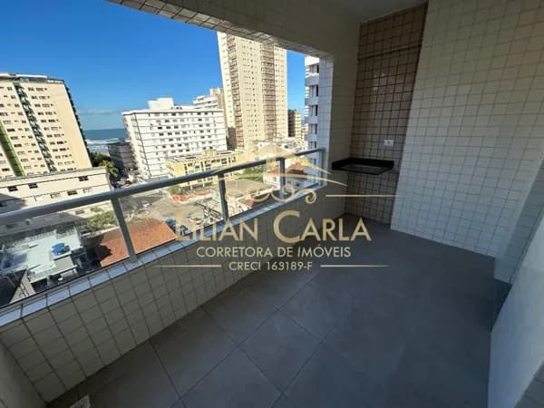 Apartamento à venda em Praia Grande - Aviação com 1 dorm, 1 wc, sacada gourmet por R$ 370 mil