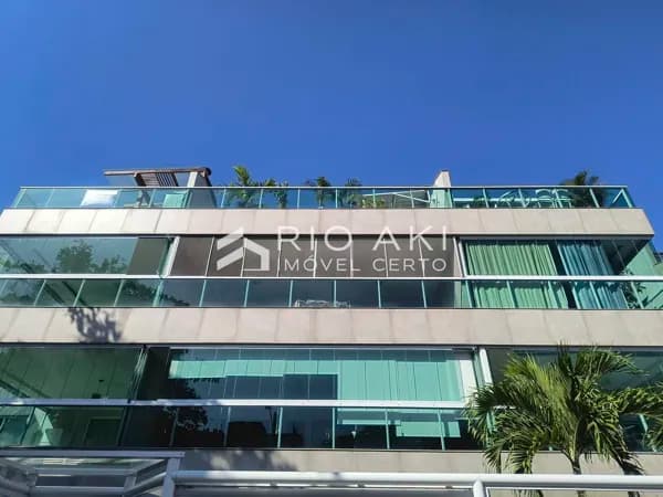 Reformada Cobertura dúplex 161 m² com terraço gourmet, piscina e vista Pedra do Pontal – Rua Genaro de Carvalho, Recreio