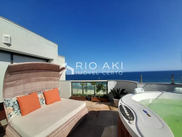 Cobertura dúplex 232m² – 3 suítes – Vista total mar – Sunset Drive Barra da Tijuca