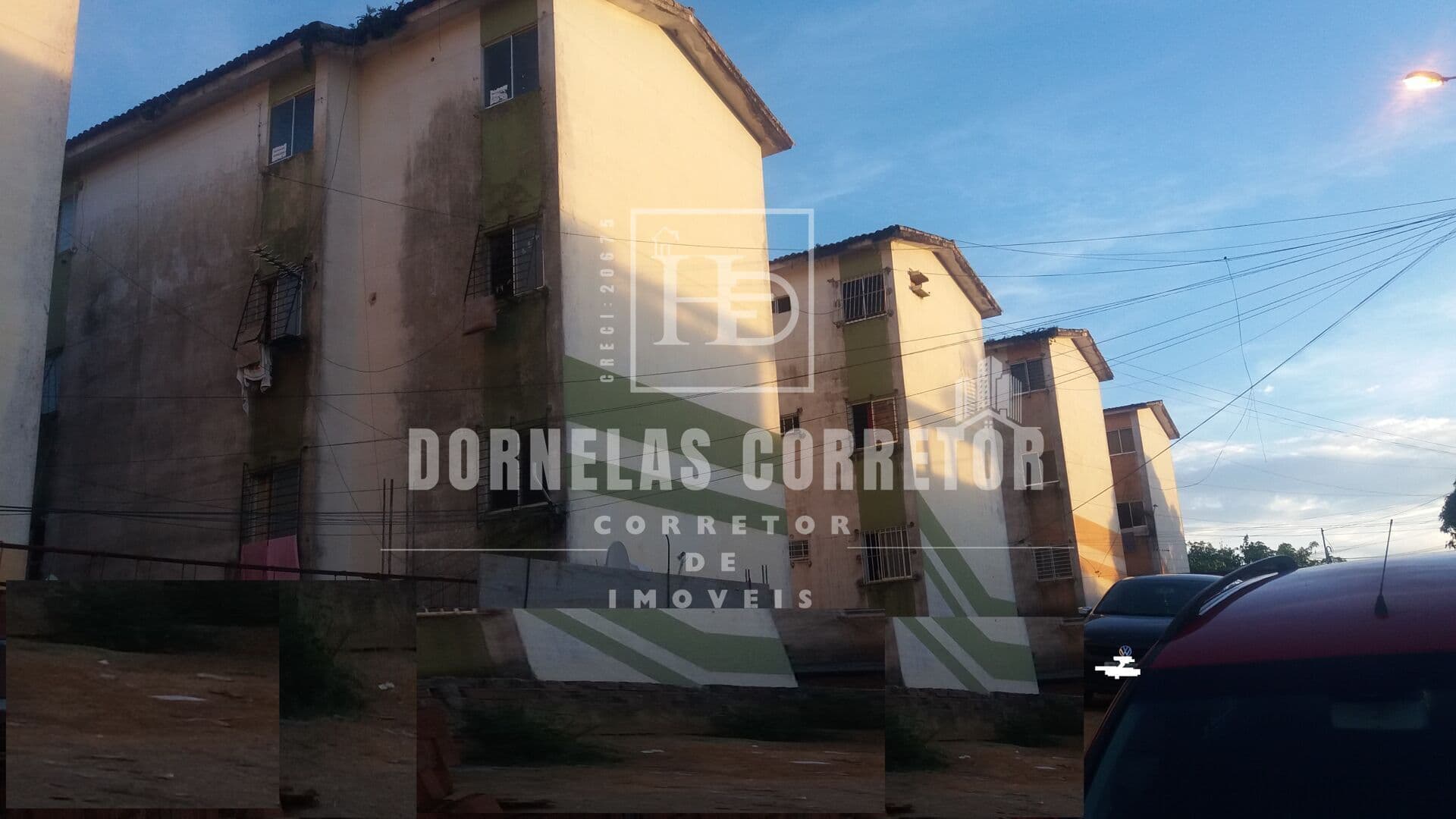 Apartamento em Jaboatão, 3 qts, 1wc, sala 2 amb., cz, quintal, 1vg de garagem coberta.
