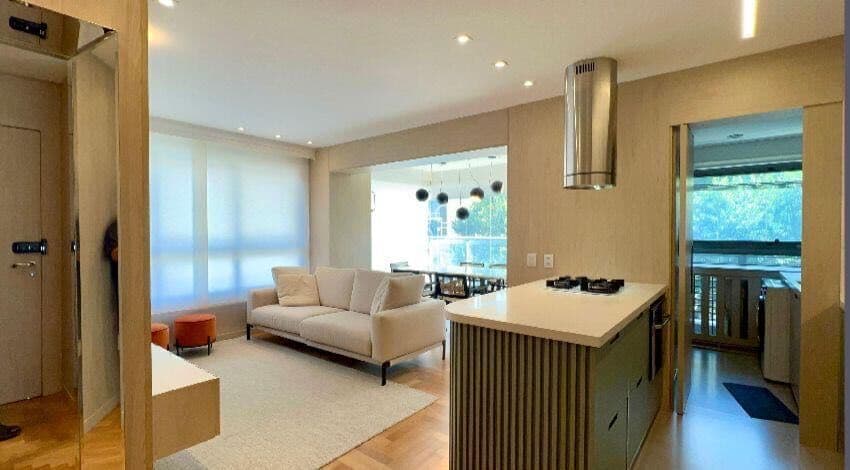 Locação | 70 m² | 2 dormitórios | 1 suíte | Totalmente decorado e com marcenaria sob medida