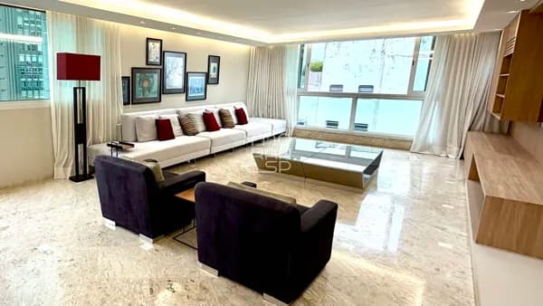 Apartamento para alugar no Jardim Europa com 330 m², 3 suítes e vista para o verde