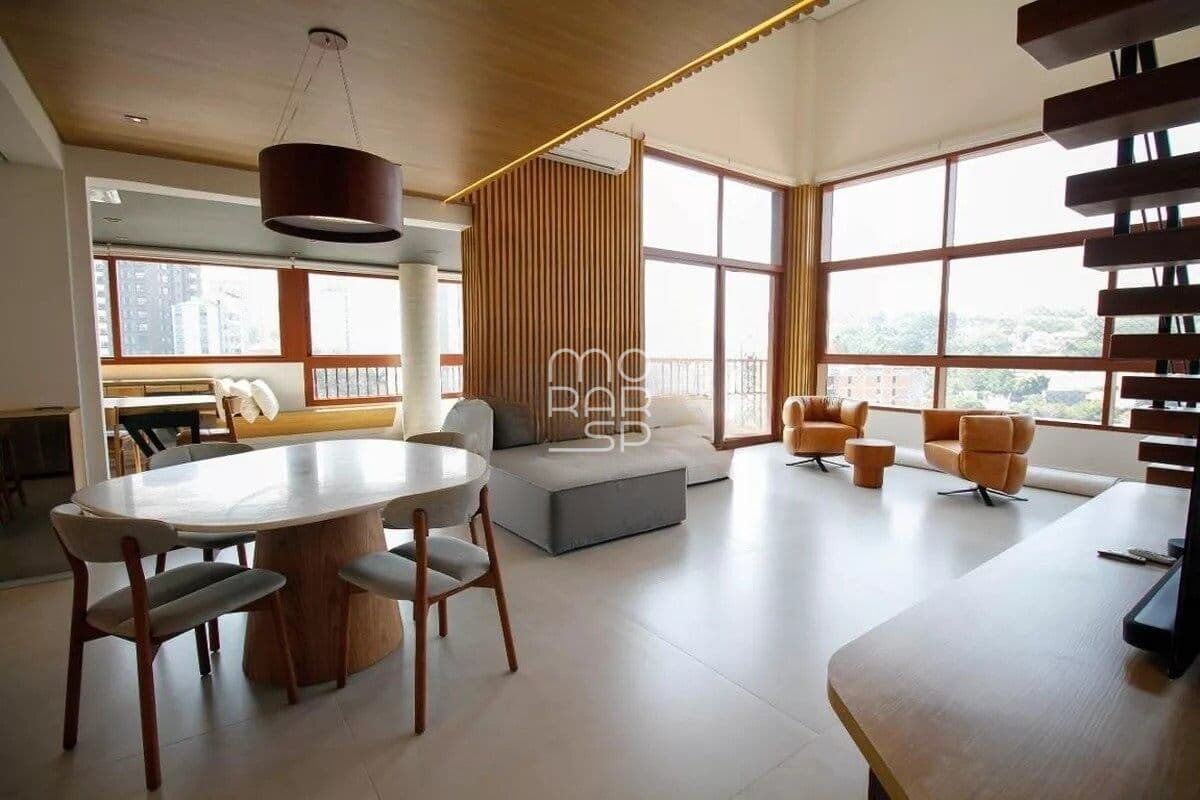 Apartamento Duplex mobiliado com 196m² para locação, Vila Madalena, SP.