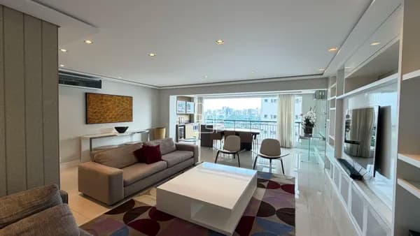 Apartamento mobiliado com vista aberta para locação no Jardim Paulista