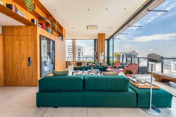 Cobertura de Alto Padrão com 408m2 no Jardim América com vista panorâmica, várias salas, 5 dorm. sendo 4 suítes , 5 vagas e lazer particular.