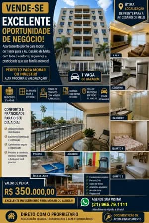 Apartamento Padrão para Venda em Campo Grande Rio de Janeiro-RJ