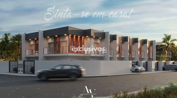 Sobrado novo com 2 suítes e 84m² privativos à venda no bairro Aventureiro em Joinville/SC