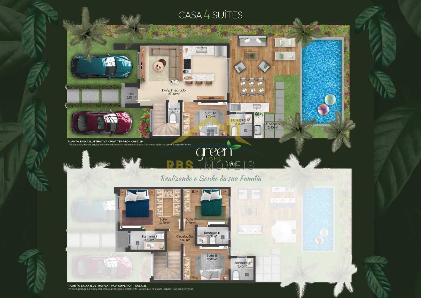 Pré-lançamento de Casas em Abrantes com 3 e 4 Suítes Green Home 638 mil