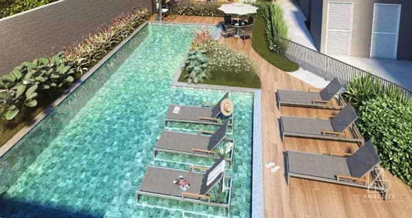 Apartamento 2 dorms de 44m² com varanda na Vila Sônia