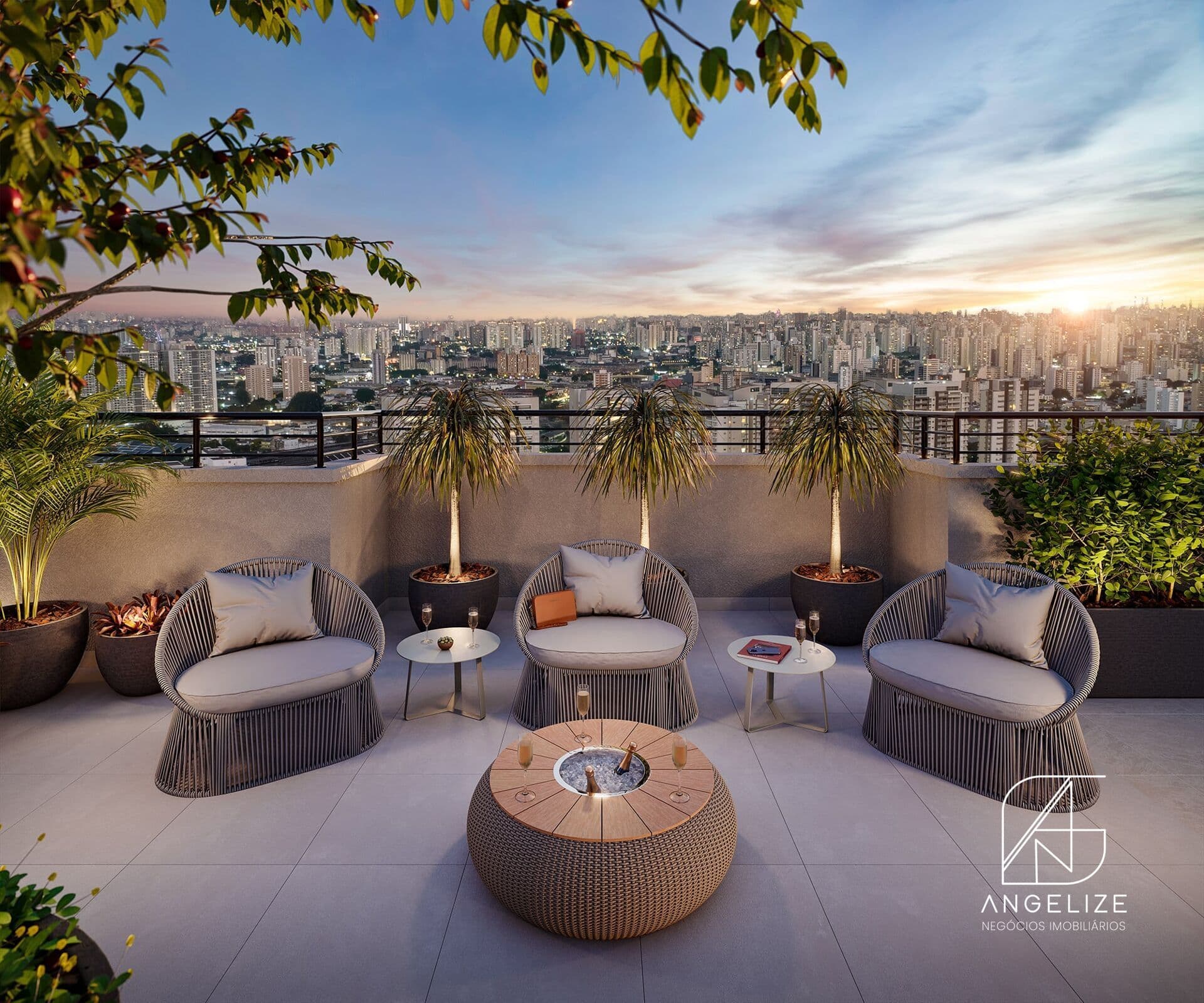 Apartamento 2dorms, 42m e varanda linda na Chácara Santo Antônio