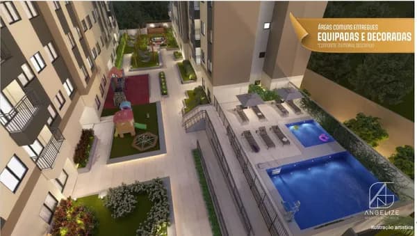 APARTAMENTO DE 44M² COM VARANDA E VAGA