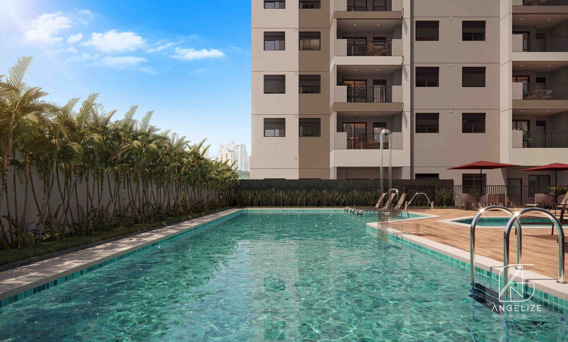 APARTAMENTO 47M² COM VARANDA COM CHURRASQUEIRA A CARVÃO