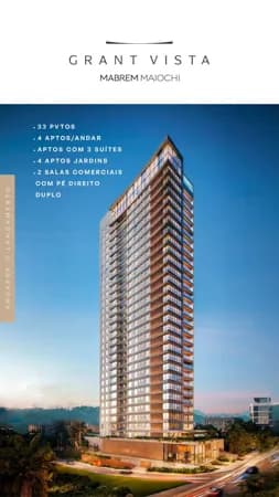 Grant Vista apartamento alto padrão com área de lazer na cobertura, com vista para o mar