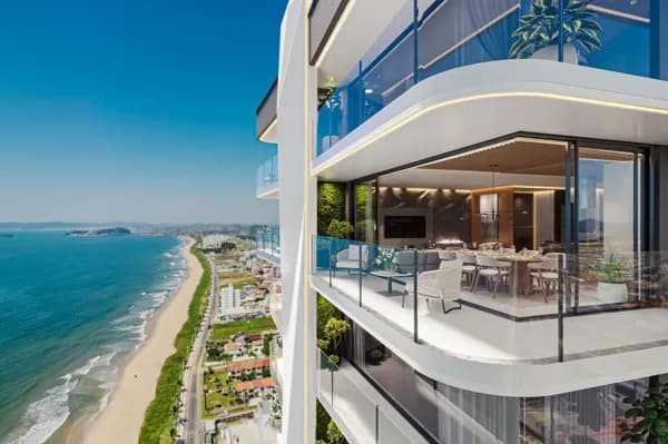Diamond Tower, apartamento frente mar com 4 suítes