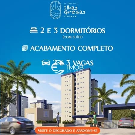 Residencial Ilhas Gregas Apartamentos de 57m² e 71m², com 2 ou 3 dormitórios