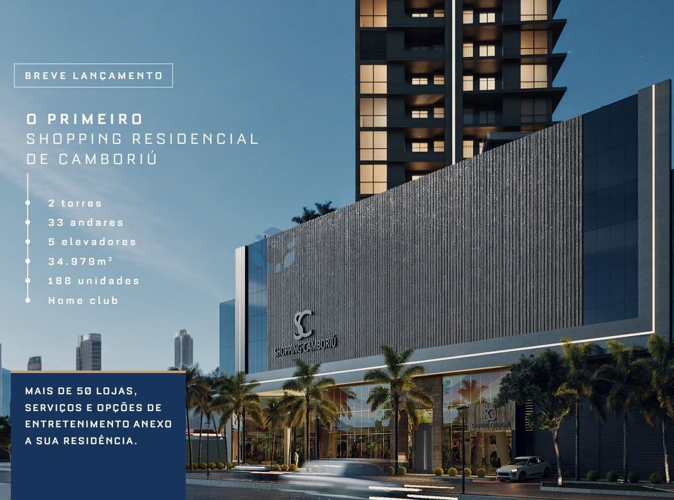 Apartamento em futuro shopping de Camboriú/SC