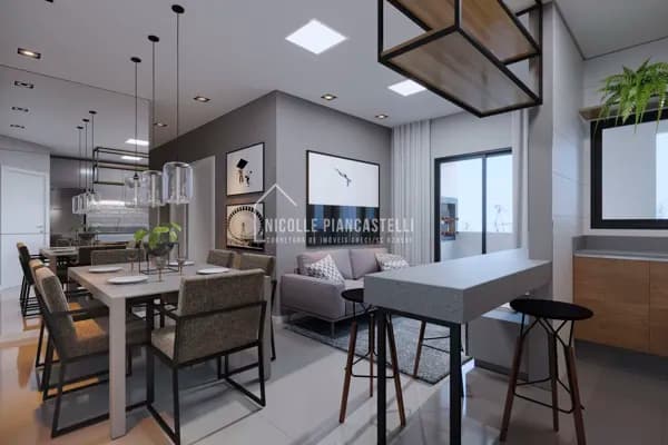 Apartamento Giardino com 1 suíte + 1 quarto, no Anita Garibaldi