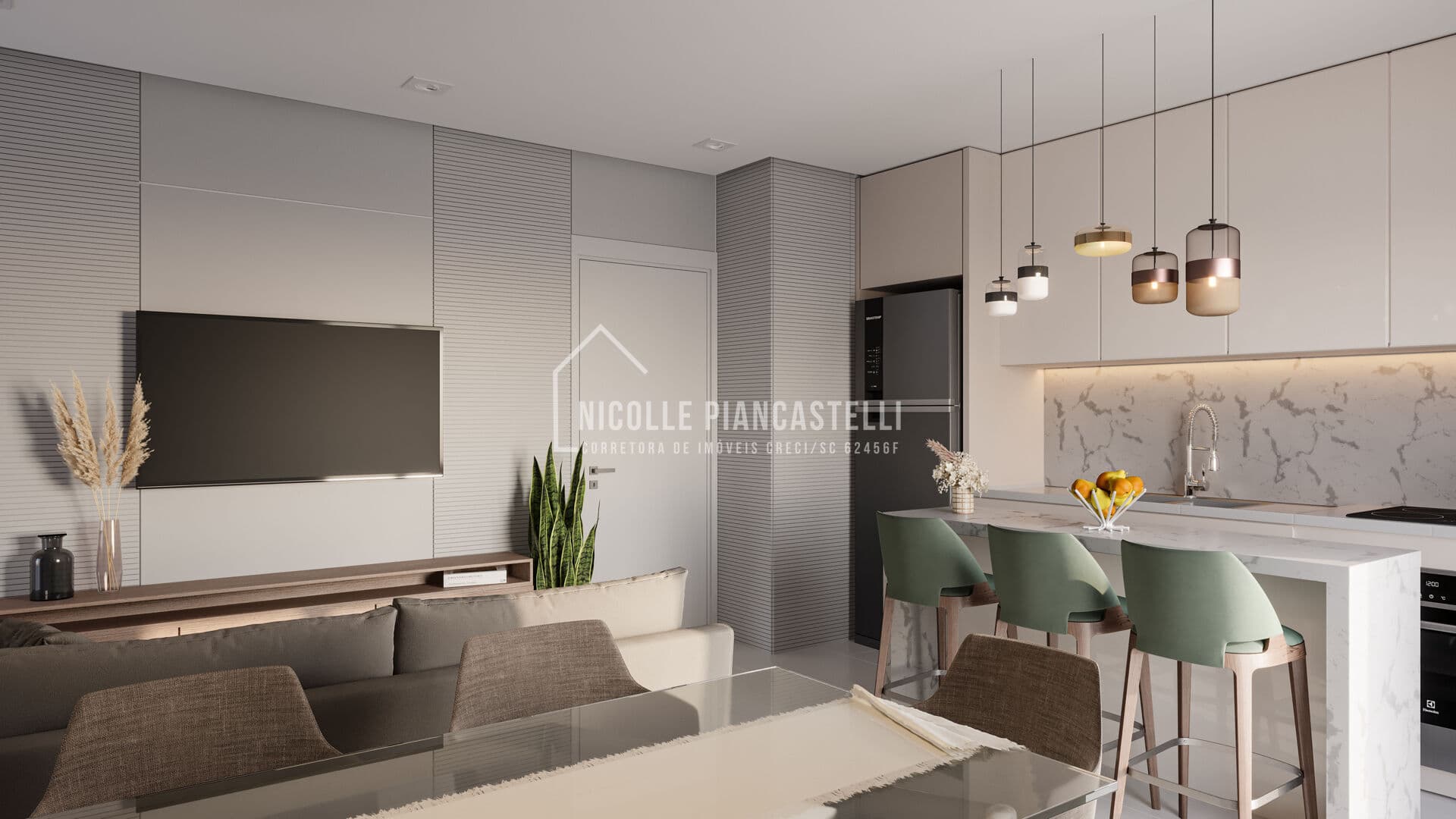 Apartamento Giardino com 1 suíte + 1 quarto, no bairro Costa e Silva