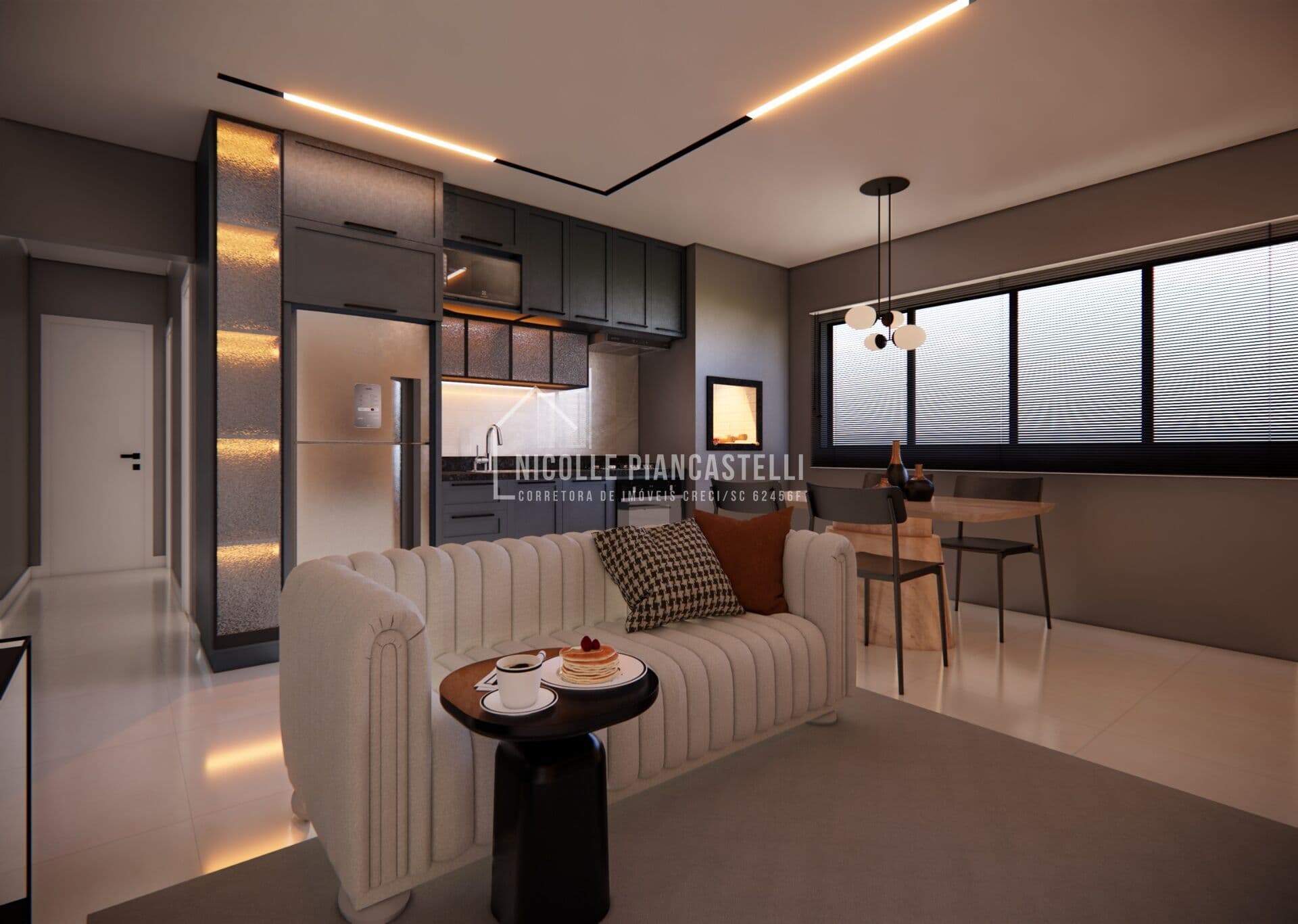 Apartamento com 1 suíte + 1 quarto, no Costa e Silva.