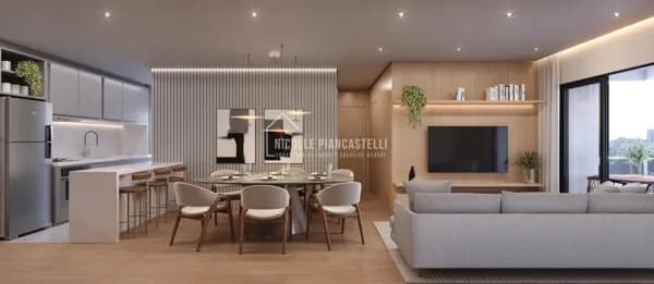 Apartamento com 1 suíte + 2 quartos, no Anita Garilbadi.