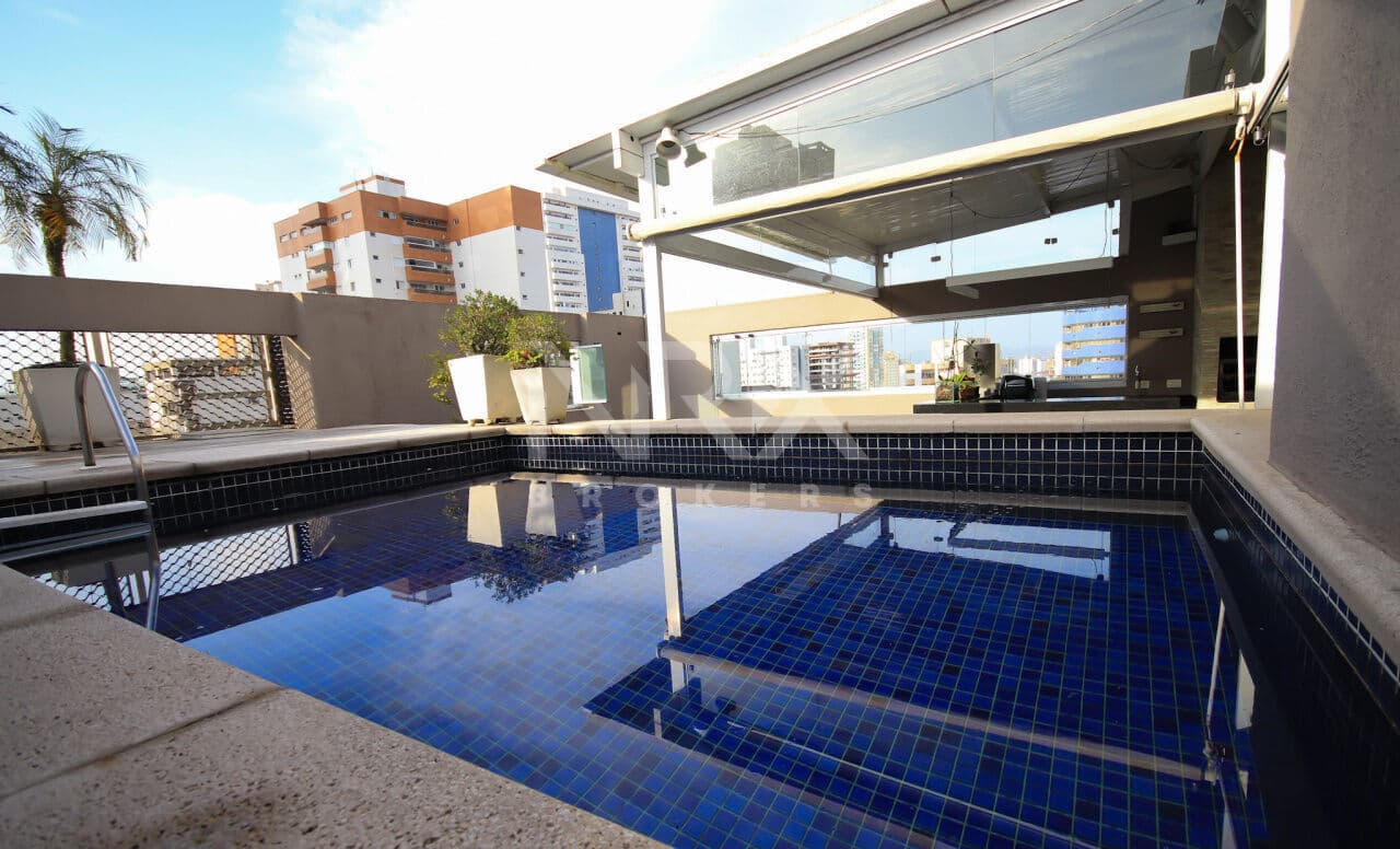 Maravilhosa Cobertura Duplex com 4 Dormitórios e Lazer Privativo à Venda na Vila Rica em Santos/SP