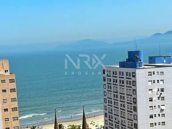 Apartamento de 3 Suítes com Vista para o Mar e Lazer Completo na Quadra da Praia do Embaré - Santos