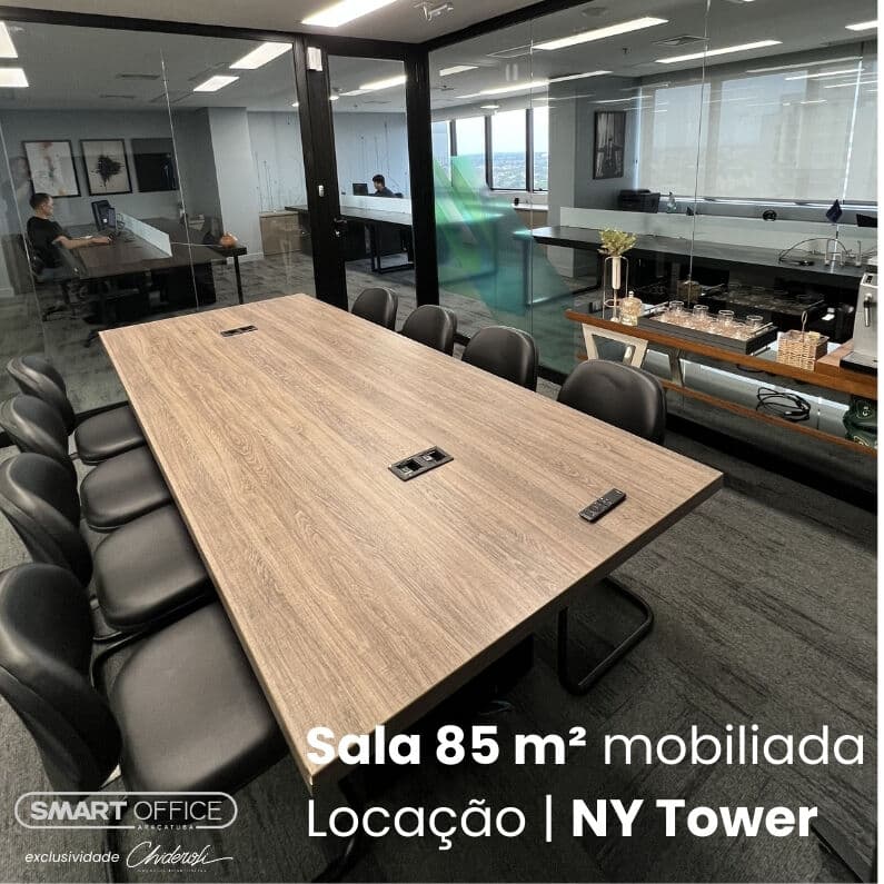 Sala 85 m² | Mobiliada | NY Tower | Araçatuba-SP