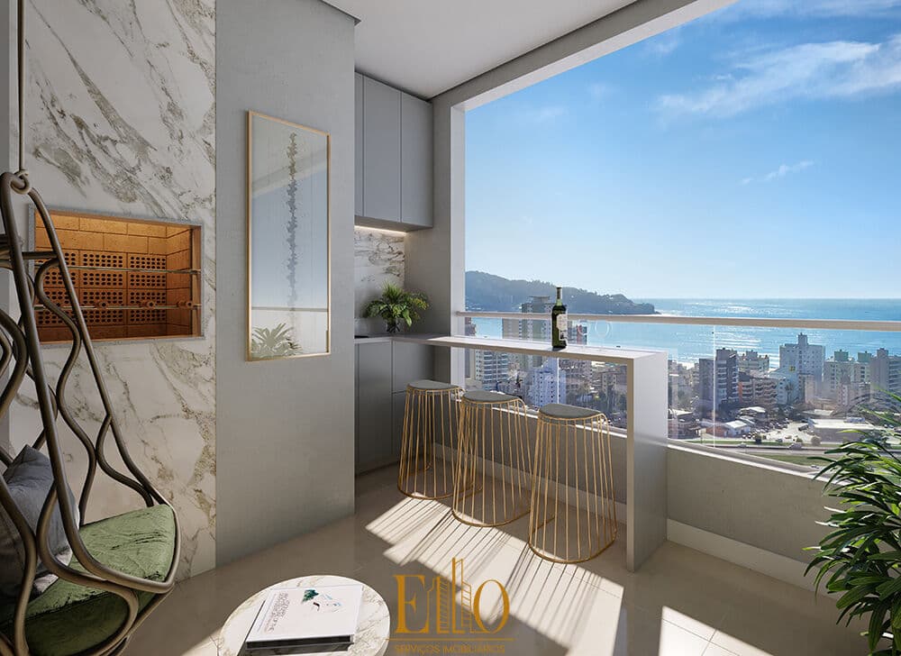 Apartamento Edifício Blue Garden, 01 Suíte + 01 Dorm. Bairro Tabuleiro, Itapema Meia Praia - SC