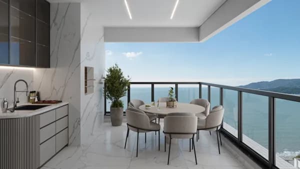 Empreendimento com vista mar,ótimo lazer,em Perequê.
