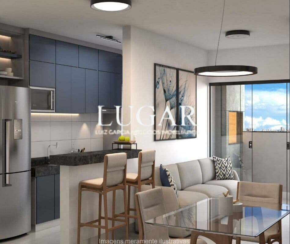 Apartamento á venda no bairro Santa Mônica com Varanda Gourmet em Uberlândia.