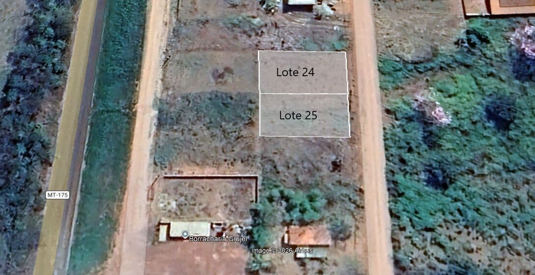 Terrenos à venda às margens da MT 175 - Perímetro urbano - Araputanga/MT.