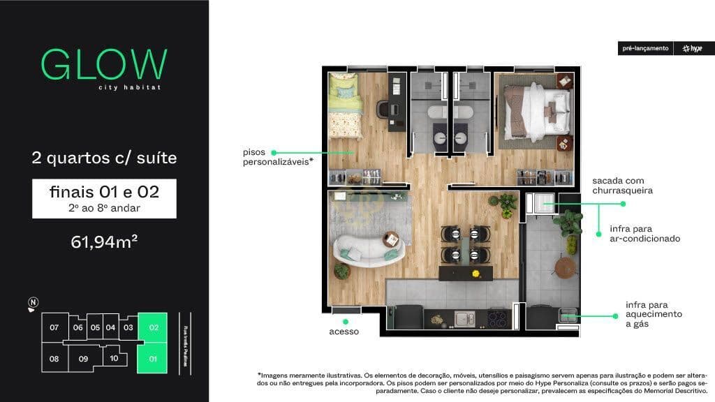 Apartamento em Curitiba - Novo Mundo