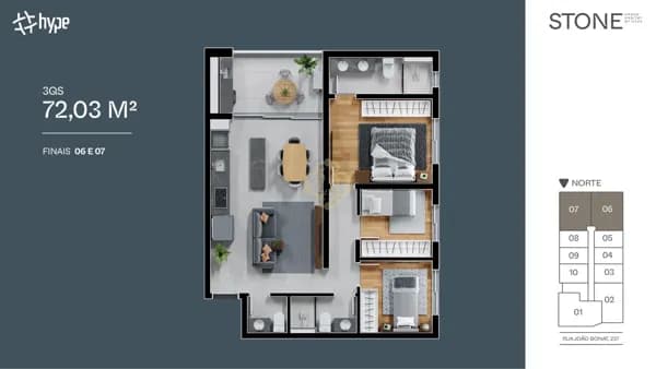 Apartamento em Curitiba - Novo Mundo